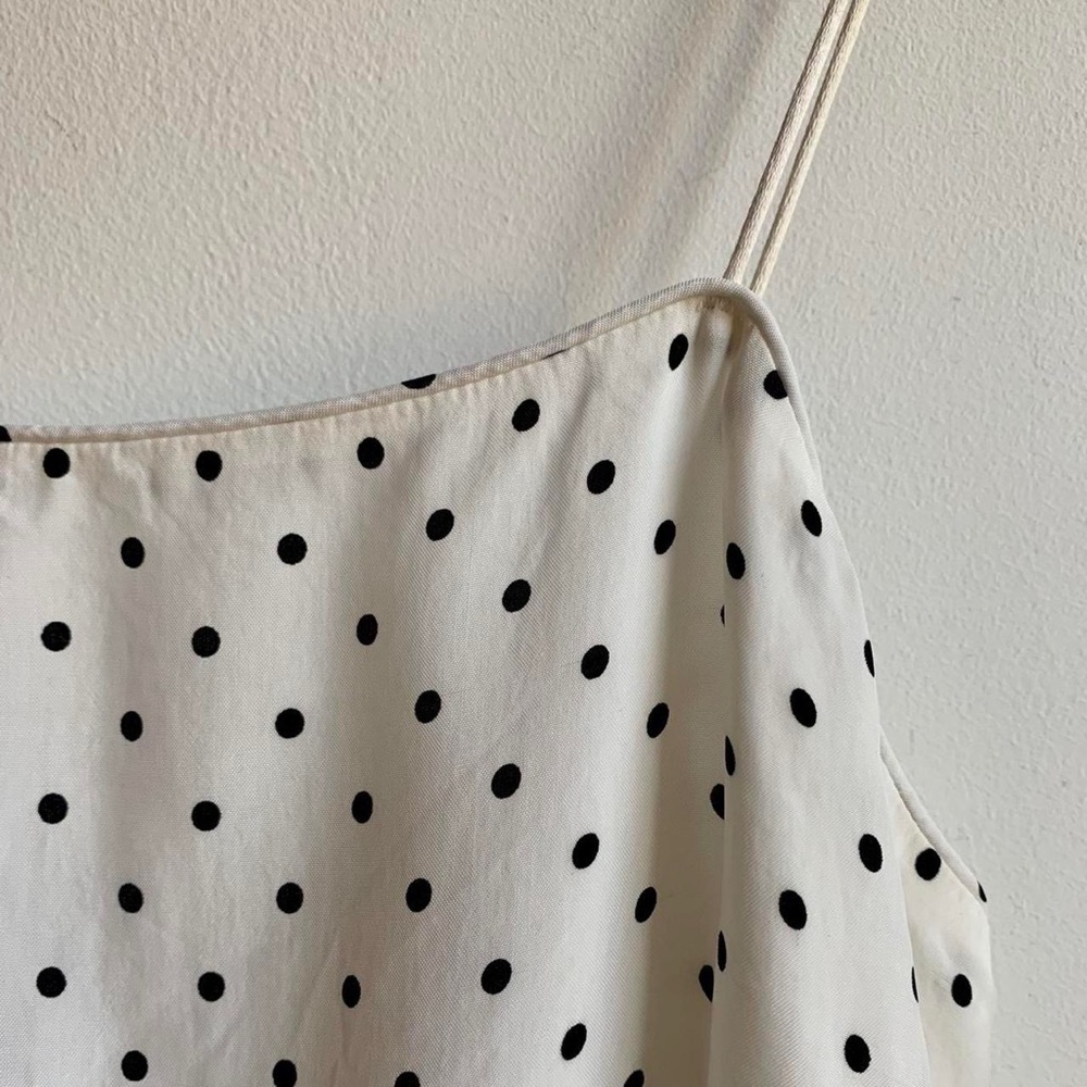 [SOLD] Everlane cami in white with black polka dots